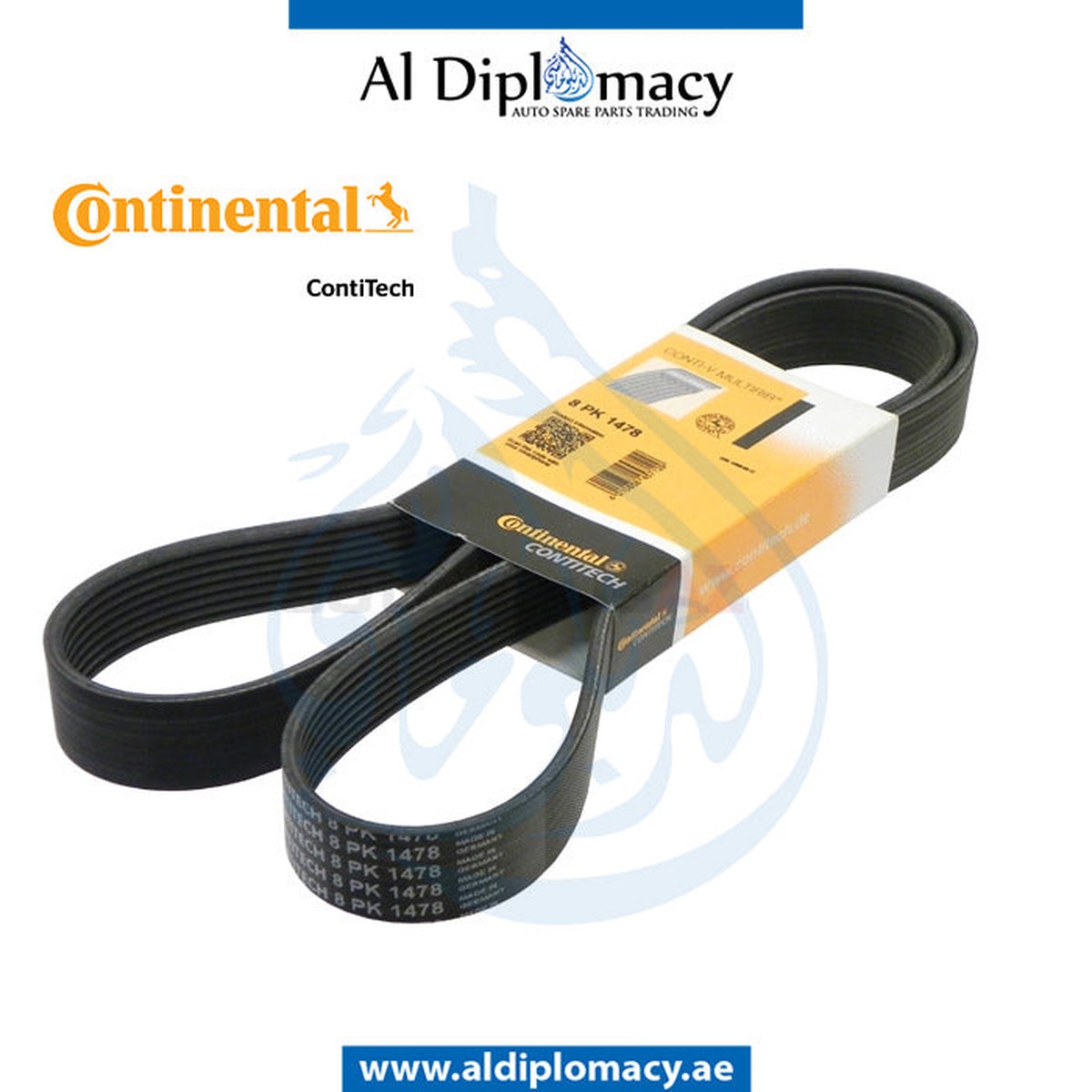 BMW 5 SERIES F07 RIBBED V-BELT 8PK1478 - CONTITECH 11287628659