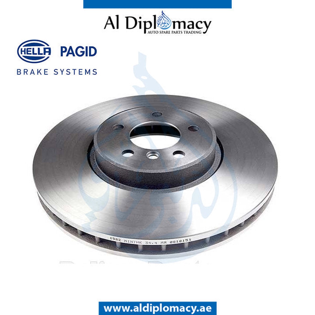 BMW X5 SERIES E70 FRONT BRAKE DISC - 34116793243 HELLA 8DD 355 129-311