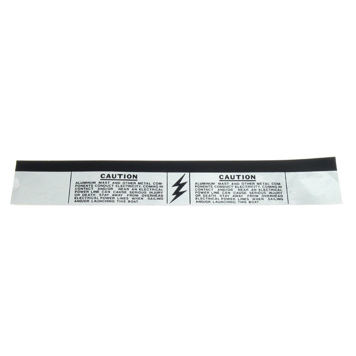BLACK MAST CAUTION DECAL