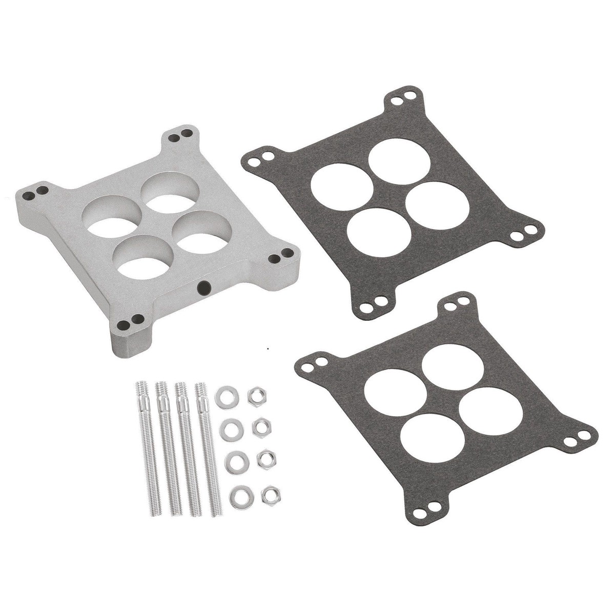 1  One Inch Aluminium Carb Spacer Kit  Ported  Holley / Edelbrock 4bbl