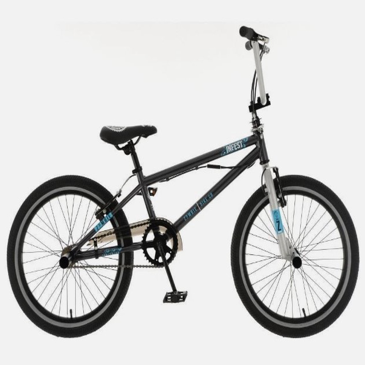 ZOMBIE INFEST Kids 20 BMX Bike Boys Girls Freestyle Bicycle Black 360 Gyro
